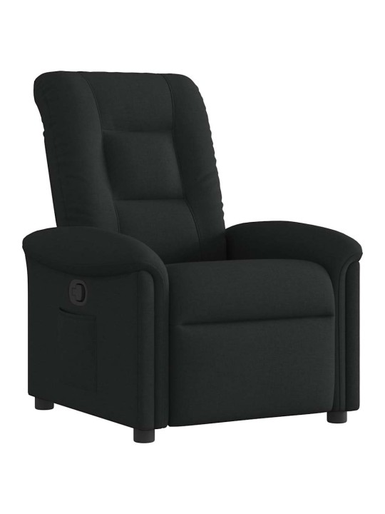 Polohovací křeslo černé textil