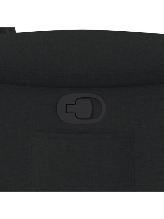 Polohovací křeslo černé textil