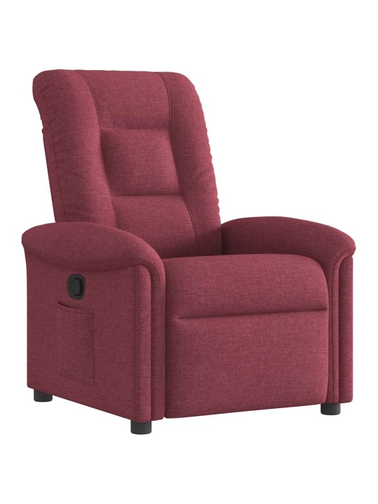 Polohovací křeslo vínové textil