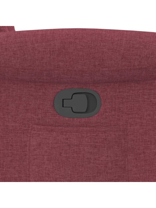 Polohovací křeslo vínové textil