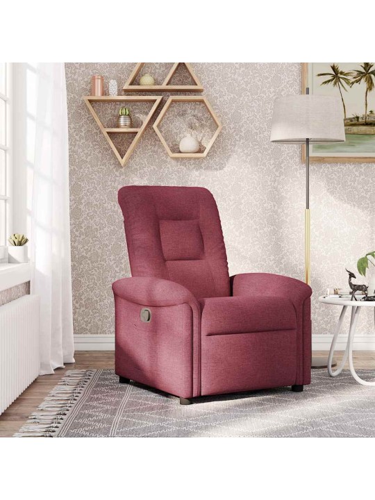 Polohovací křeslo vínové textil
