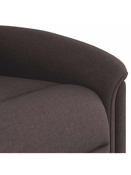 Polohovací křeslo tmavě hnědé textil