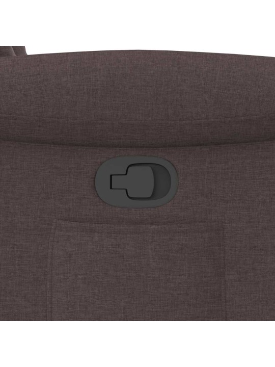 Polohovací křeslo tmavě hnědé textil