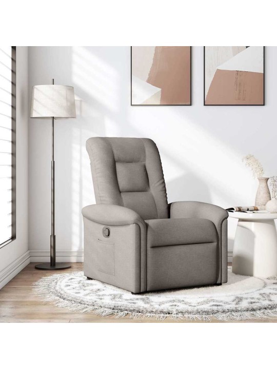 Polohovací křeslo taupe textil