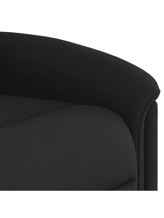 Masážní polohovací křeslo černé textil