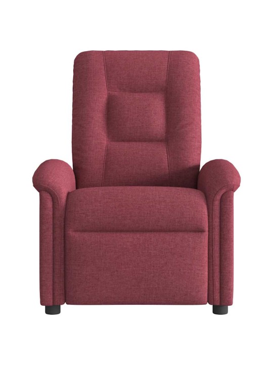 Masážní polohovací křeslo vínové textil