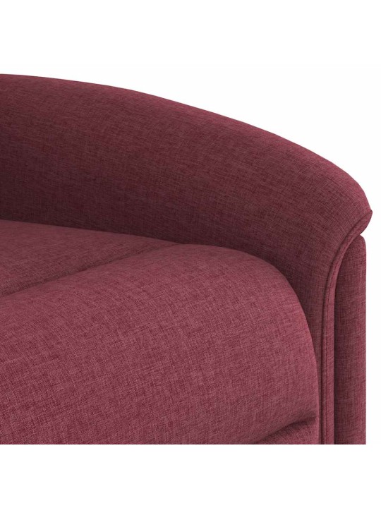 Masážní polohovací křeslo vínové textil