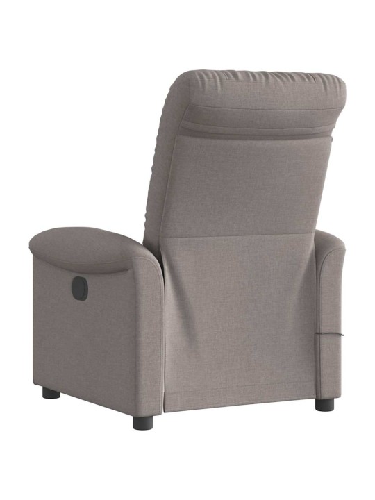 Masážní polohovací křeslo taupe textil