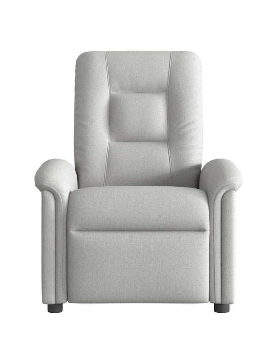 Masážní polohovací křeslo obláčkově šedá textil