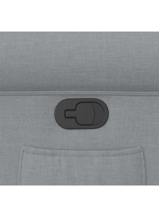 Polohovací křeslo světle šedé textil