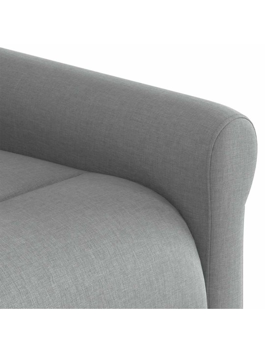 Polohovací křeslo světle šedé textil