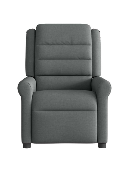 Polohovací křeslo tmavě šedé textil