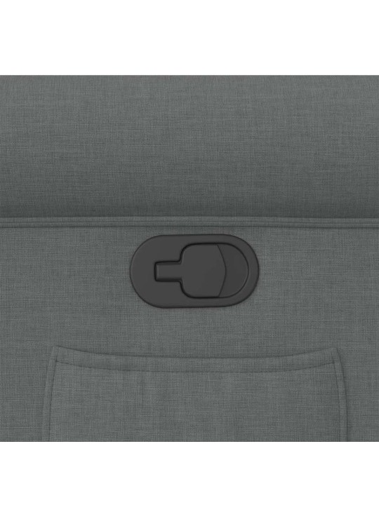 Polohovací křeslo tmavě šedé textil