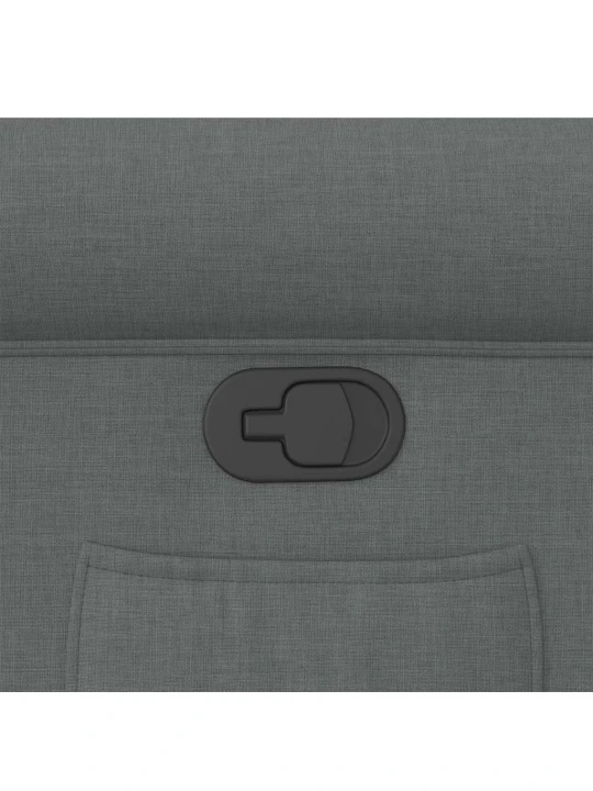 Polohovací křeslo tmavě šedé textil