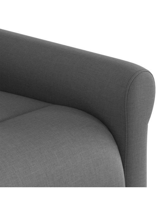 Polohovací křeslo tmavě šedé textil