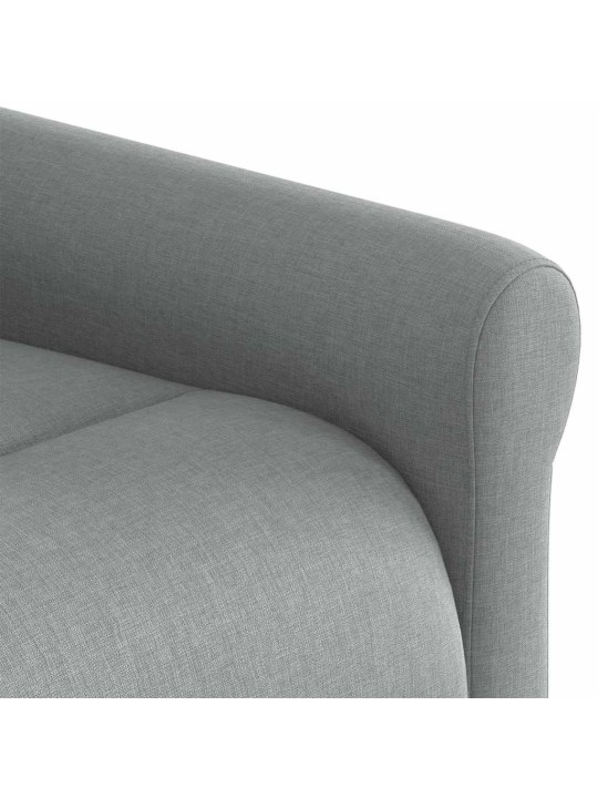 Masážní polohovací křeslo světle šedé textil