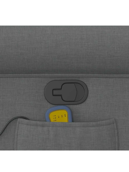 Masážní polohovací křeslo tmavě šedé textil