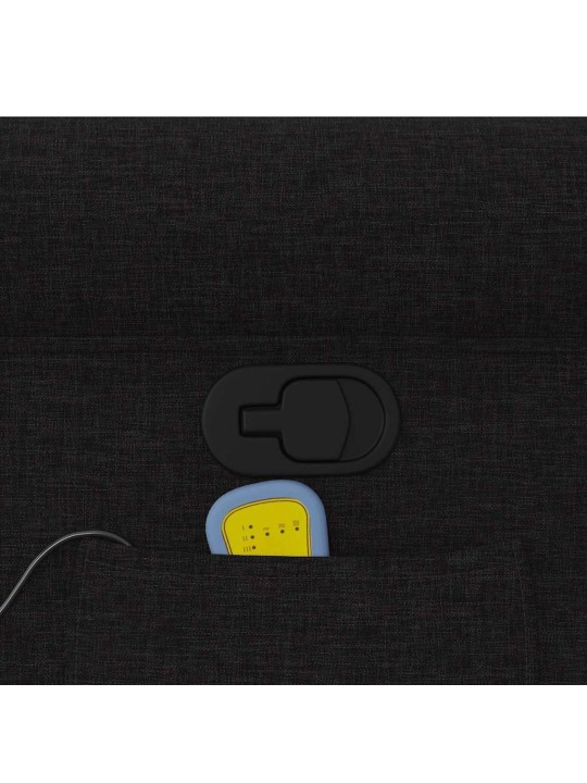 Masážní polohovací křeslo černé textil