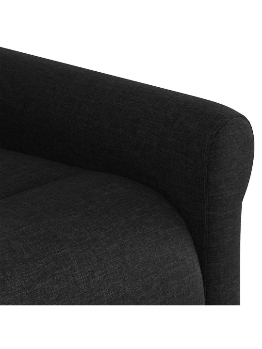Masážní polohovací křeslo černé textil