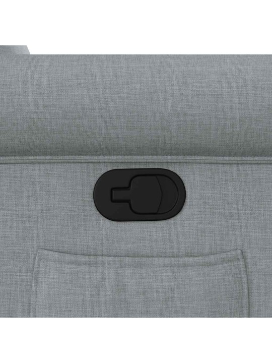 Polohovací křeslo světle šedé textil