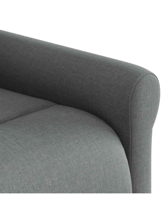 Polohovací křeslo tmavě šedé textil