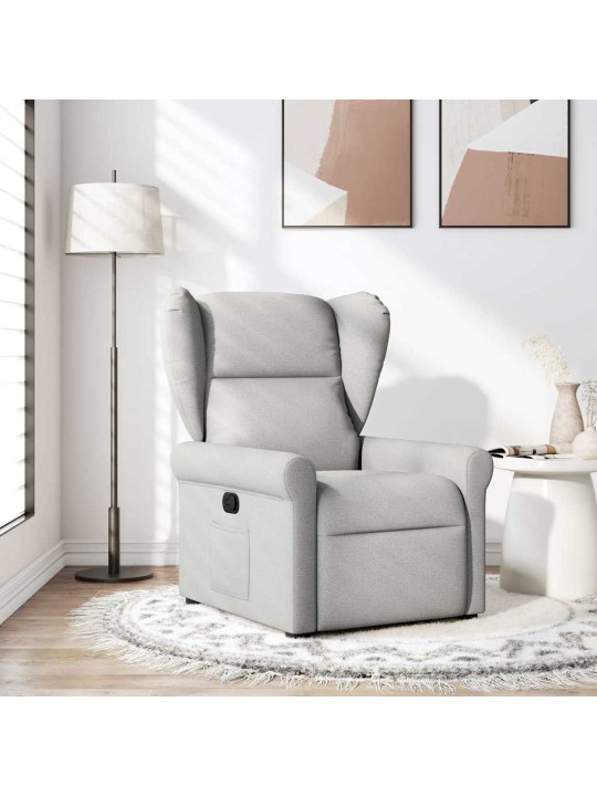 Polohovací křeslo obláčkově šedá textil