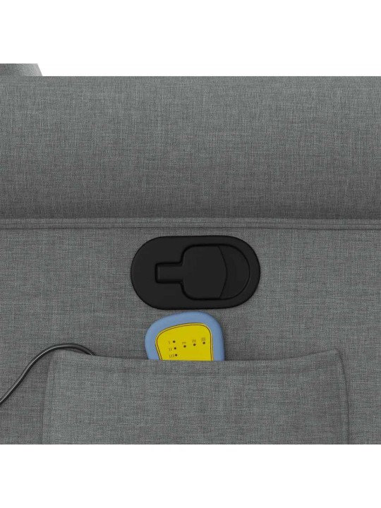 Masážní polohovací křeslo tmavě šedé textil