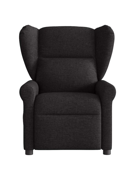 Masážní polohovací křeslo černé textil