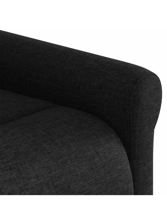 Masážní polohovací křeslo černé textil