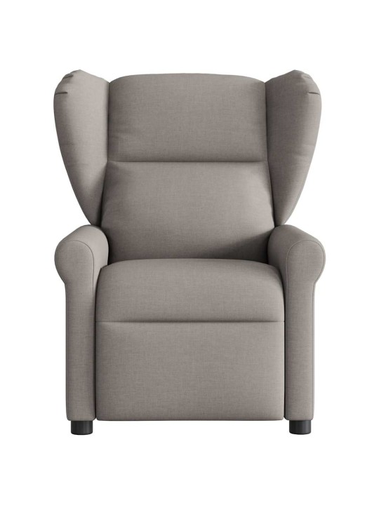 Masážní polohovací křeslo taupe textil