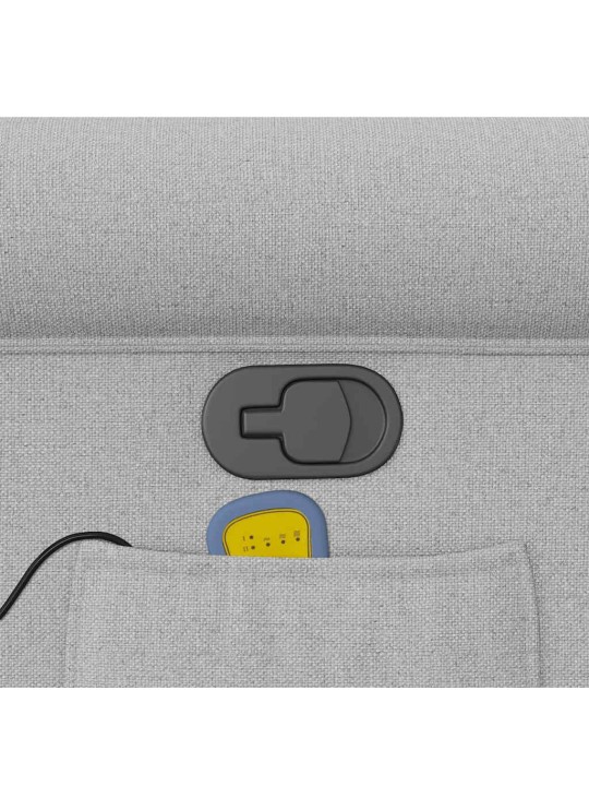 Masážní polohovací křeslo obláčkově šedá textil