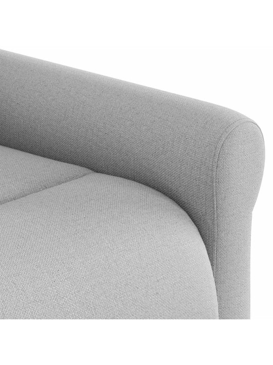 Masážní polohovací křeslo obláčkově šedá textil