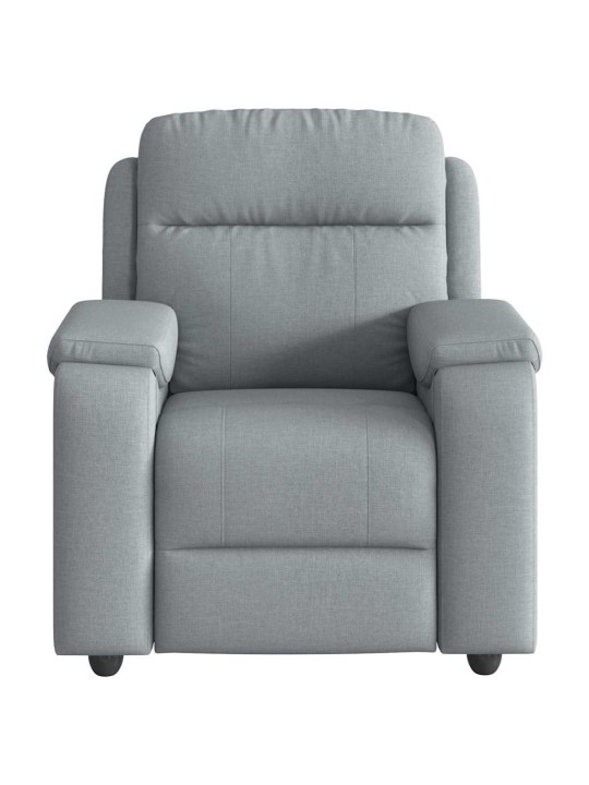 Polohovací křeslo světle šedé textil