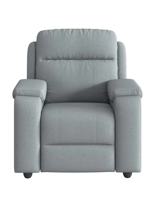 Polohovací křeslo světle šedé textil