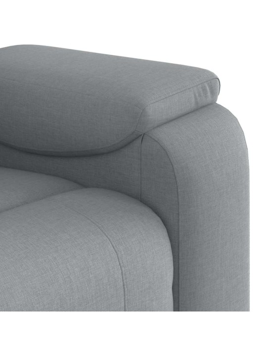 Polohovací křeslo světle šedé textil