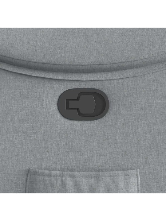 Polohovací křeslo světle šedé textil
