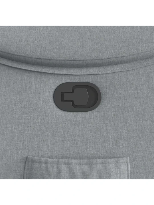Polohovací křeslo světle šedé textil