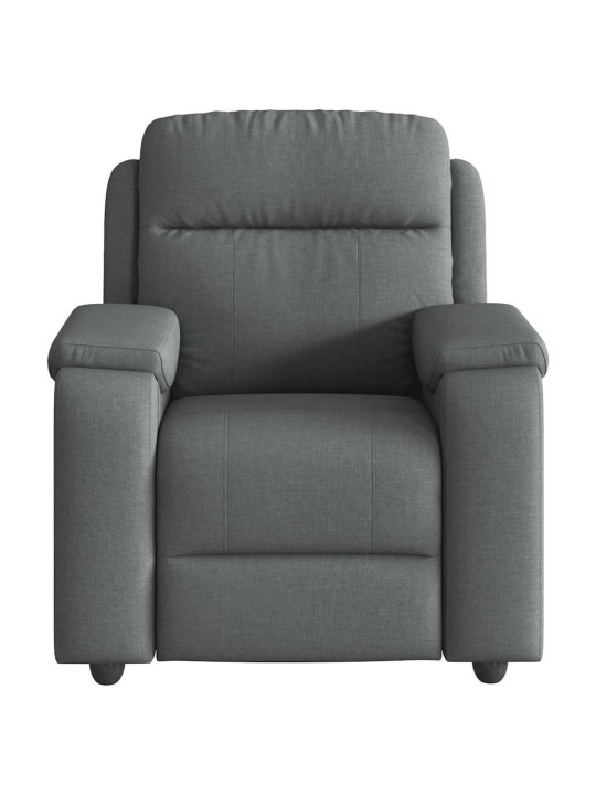 Polohovací křeslo tmavě šedé textil