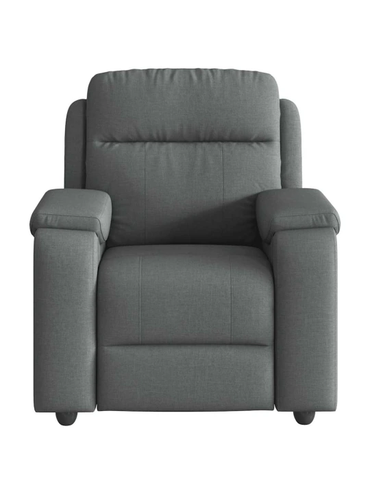 Polohovací křeslo tmavě šedé textil