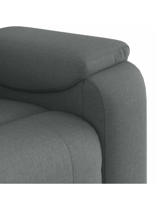 Polohovací křeslo tmavě šedé textil