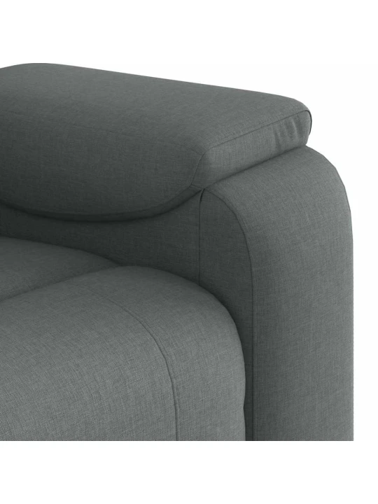 Polohovací křeslo tmavě šedé textil