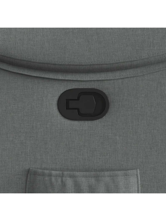 Polohovací křeslo tmavě šedé textil