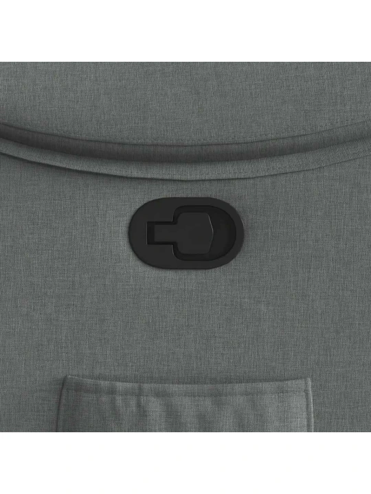 Polohovací křeslo tmavě šedé textil