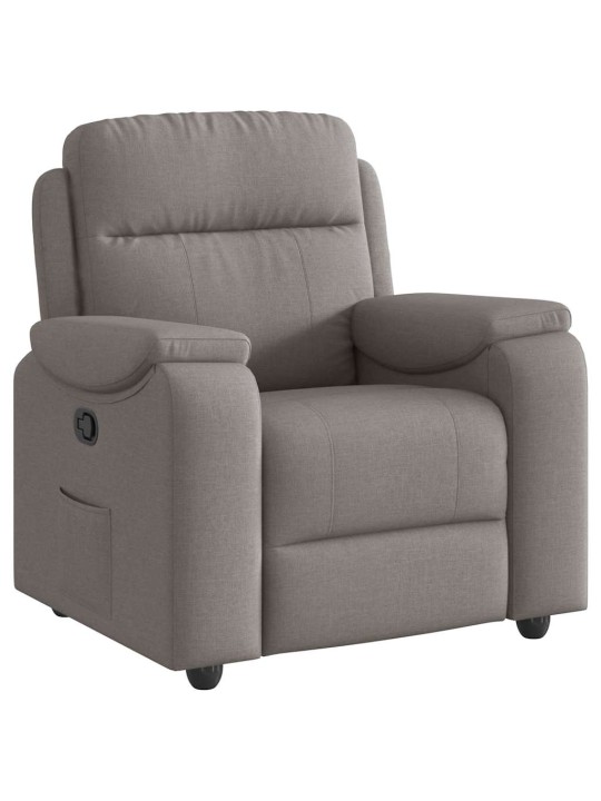 Polohovací křeslo taupe textil