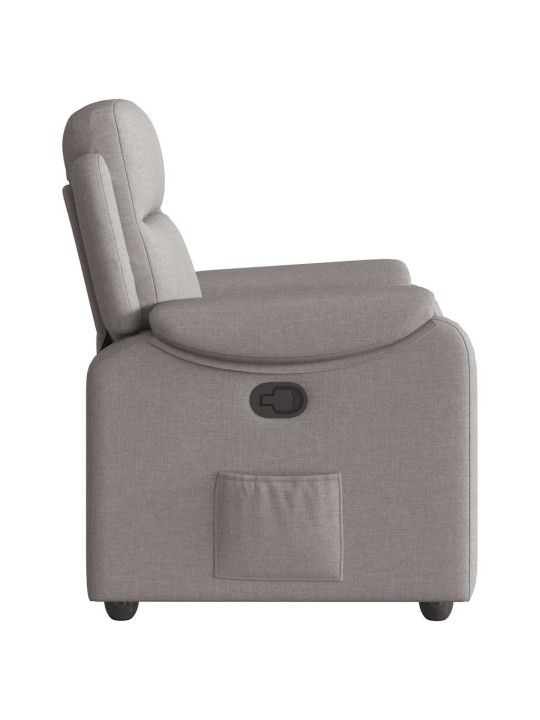 Polohovací křeslo taupe textil