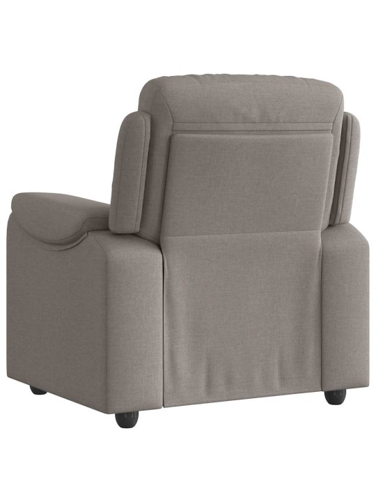 Polohovací křeslo taupe textil