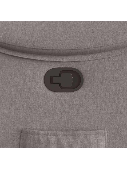 Polohovací křeslo taupe textil