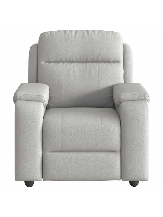 Polohovací křeslo obláčkově šedá textil