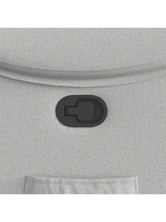 Polohovací křeslo obláčkově šedá textil