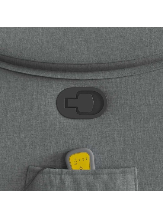 Masážní polohovací křeslo tmavě šedé textil